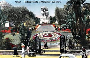 Alger - Horloge Florale et Monument aux Morts